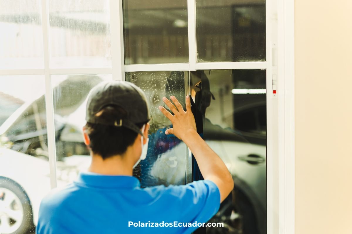 Instalación de lámina de seguridad en ventana de casa en ecuador